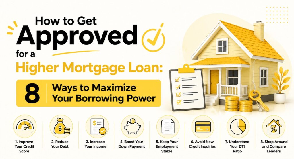 iamge showing How to Get Approved for a Higher Mortgage Loan